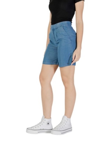 Only Short femme bleu lyocell