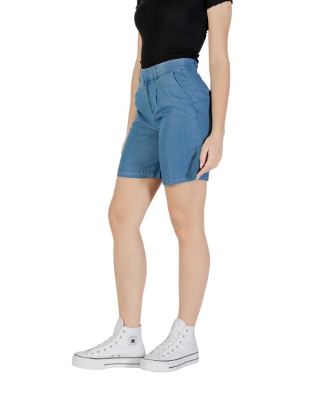 Only Short femme bleu lyocell