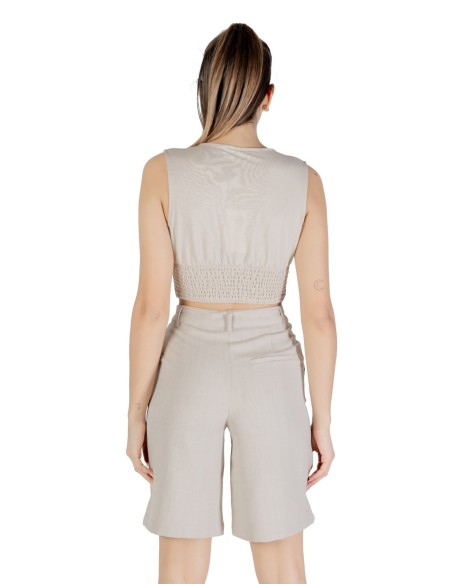 Only Top femme beige bretelles