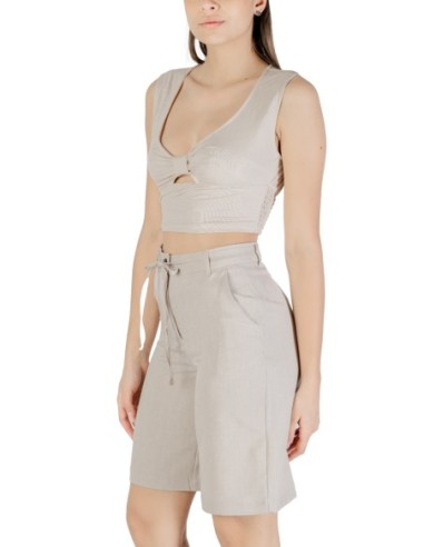 Only Top femme beige bretelles