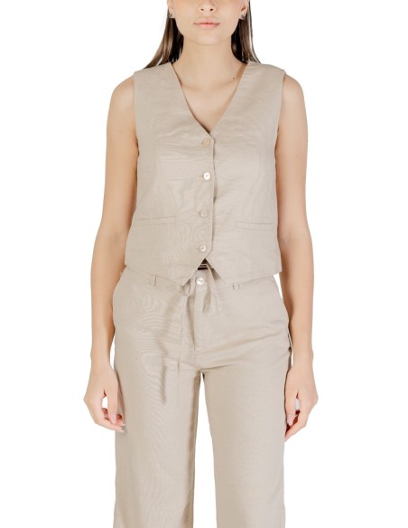 Only Gilet femme beige