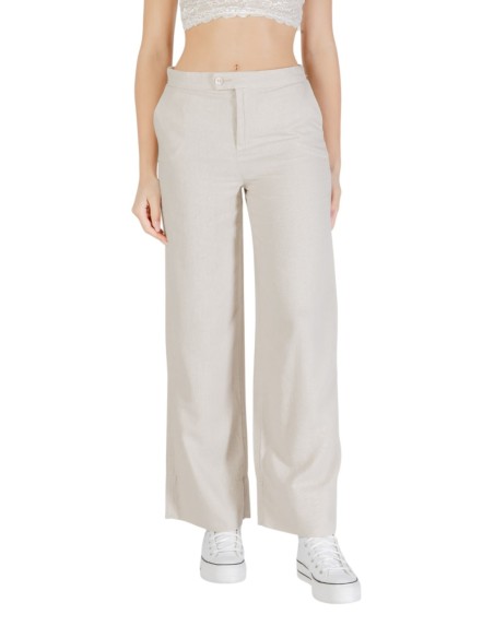 Only Pantalon femme beige chic
