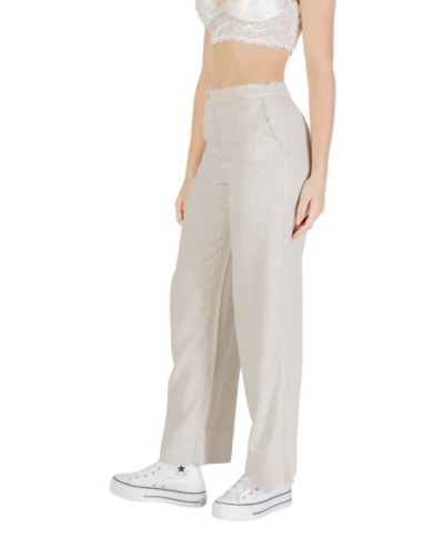 Only Pantalon femme beige chic