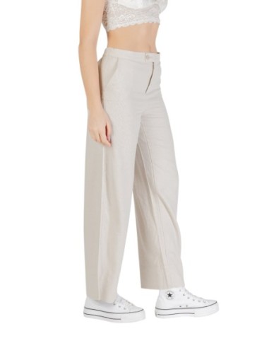 Only Pantalon femme beige chic