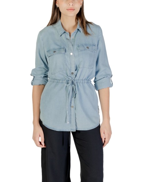 Only Chemise femme bleu azur