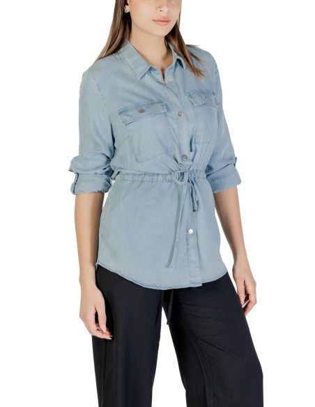 Only Chemise femme bleu azur
