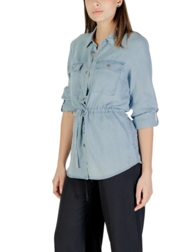 Only Chemise femme bleu azur