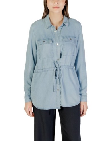 Only Chemise femme bleu azur