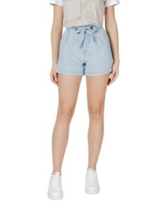 Only Short femme bleu azur lyocell