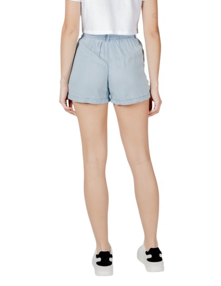 Only Short femme bleu azur lyocell