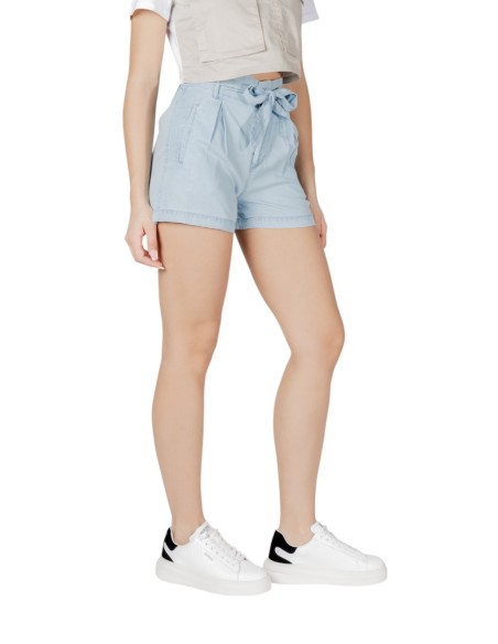 Only Short femme bleu azur lyocell