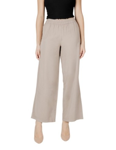 Only Pantalon femme beige fluide