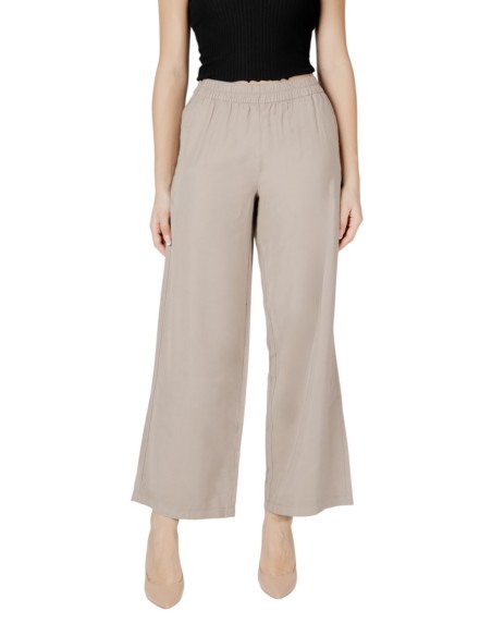 Only Pantalon femme beige fluide