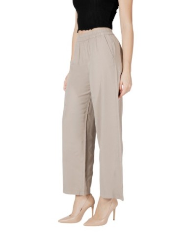 Only Pantalon femme beige fluide