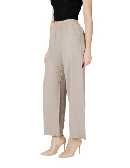 Only Pantalon femme beige fluide