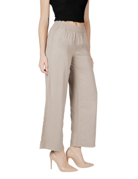 Only Pantalon femme beige fluide