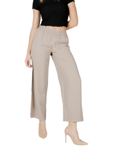 Only Pantalon femme beige fluide