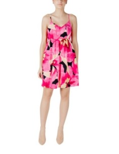 Only Robe femme fuchsia fleurie