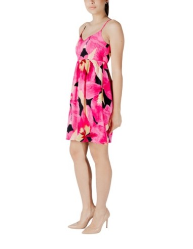 Only Robe femme fuchsia fleurie