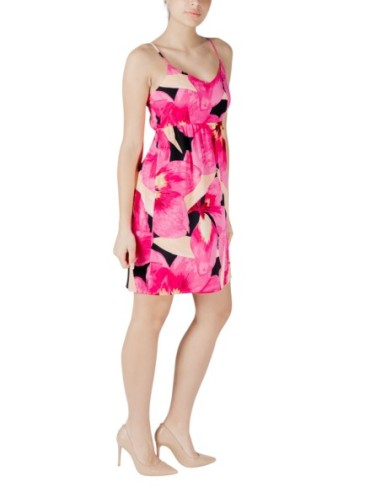Only Robe femme fuchsia fleurie