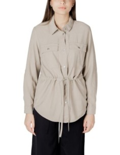 Only Chemise femme beige viscose