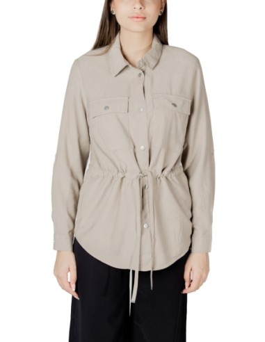 Only Chemise femme beige viscose
