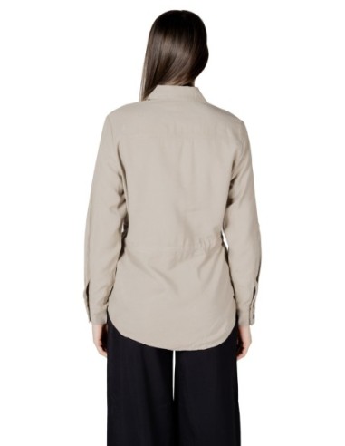 Only Chemise femme beige viscose
