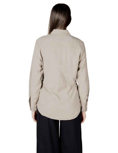 Only Chemise femme beige viscose