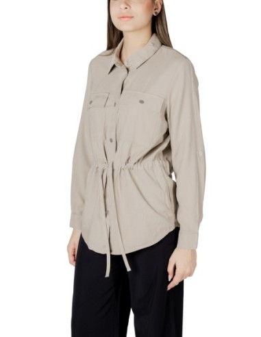 Only Chemise femme beige viscose