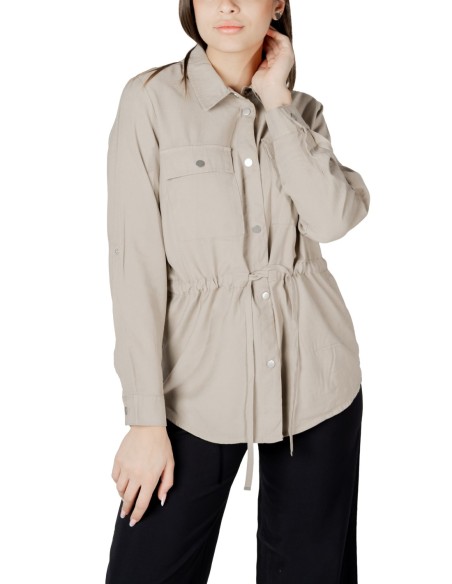 Only Chemise femme beige viscose