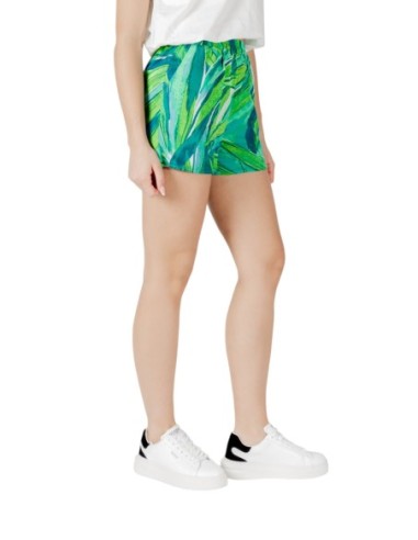 Only Short femme vert fleuri