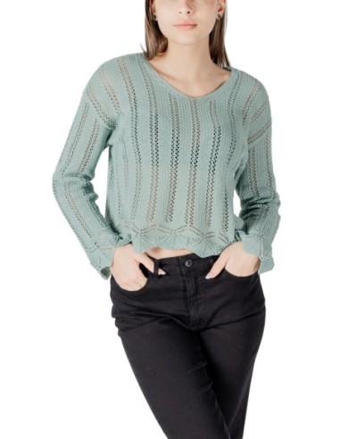 Only Pull femme vert coton bio