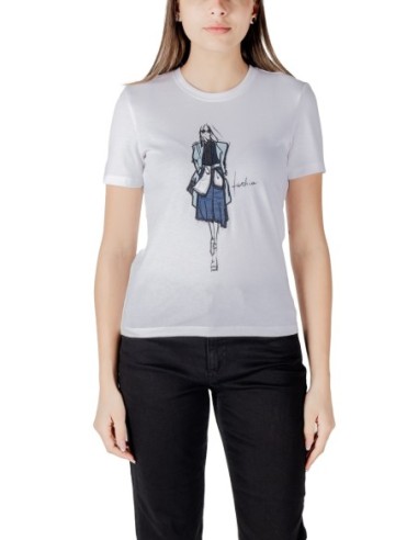 Only T-shirt femme blanc coton bio