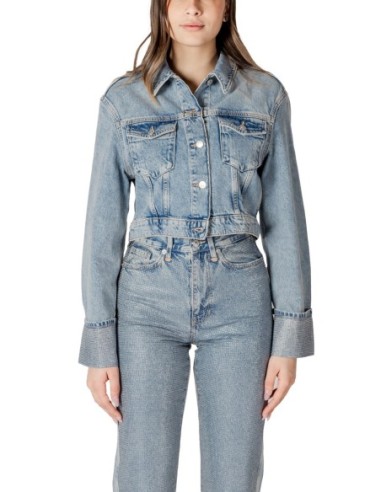 Only Veste femme bleu azur coton bio