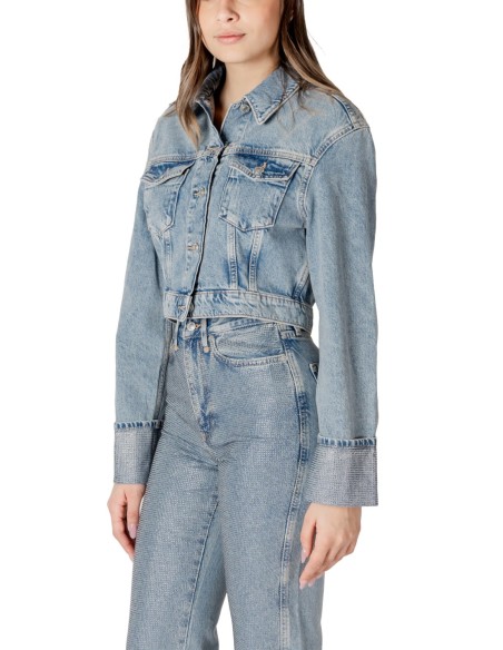 Only Veste femme bleu azur coton bio