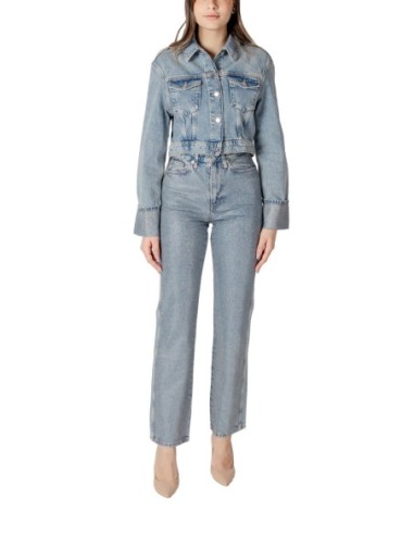 Only Veste femme bleu azur coton bio
