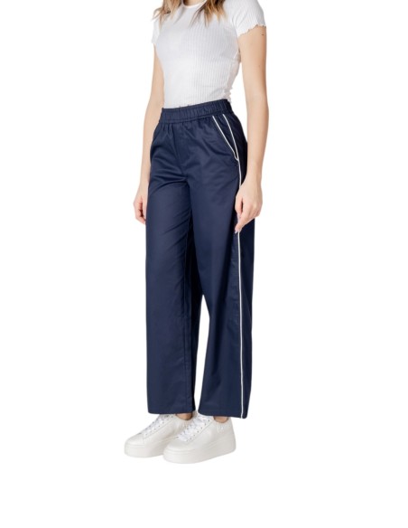 Only Pantalon femme bleu coton