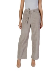 Only Pantalon femme beige coton