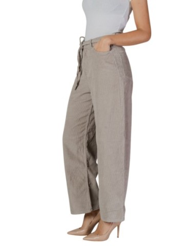 Only Pantalon femme beige coton