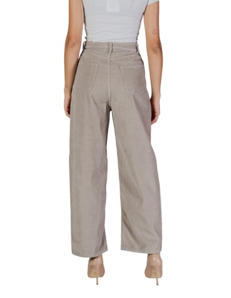 Only Pantalon femme beige coton
