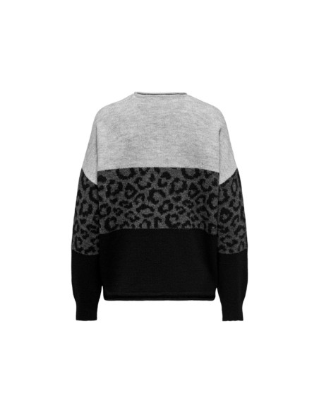 Only Pull femme léopard gris