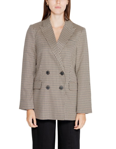 Only Veste femme beige carreaux
