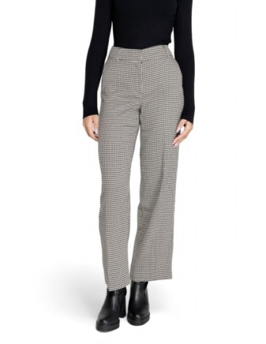 Only Pantalon femme carreaux noir