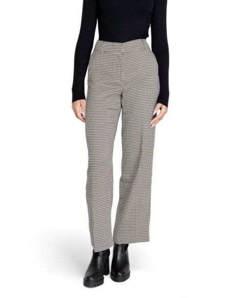 Only Pantalon femme carreaux noir
