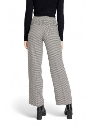 Only Pantalon femme carreaux noir