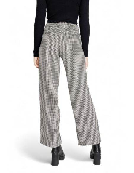 Only Pantalon femme carreaux noir