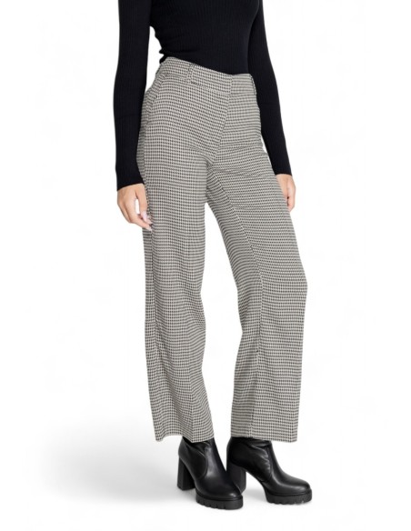 Only Pantalon femme carreaux noir