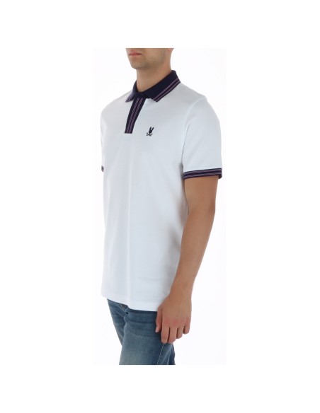 Psycho Bunny Polo homme blanc coton