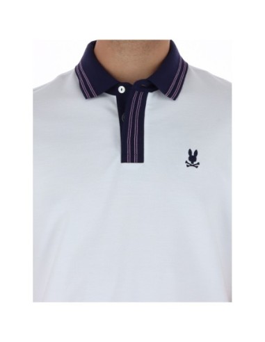 Psycho Bunny Polo homme blanc coton
