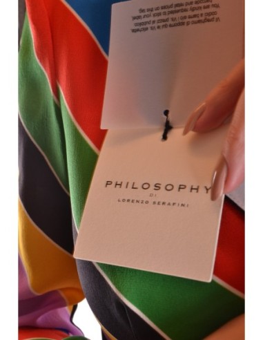 Philosophy Robe femme soie rayée